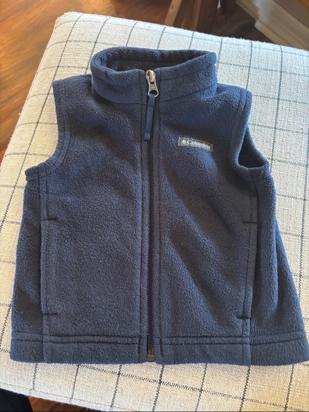 Columbia Navy Zip-Up Fleece Vest